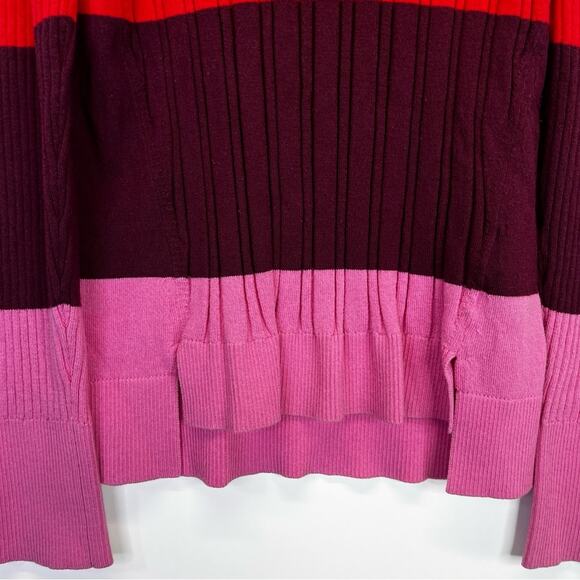 Tome Merino Wool Blend Colorblock sweater pink - 18 - Picture 7 of 14